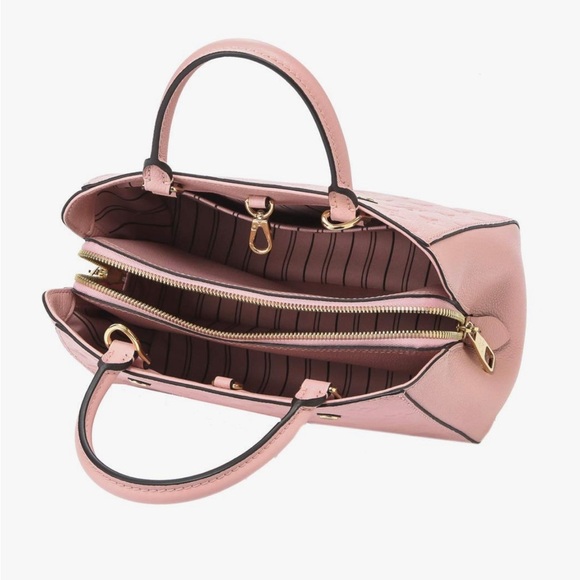 Authentic Louis Vuitton Montaigne BB โ Rose Poudre Monogram Empreinte Leather - Picture 4 of 10